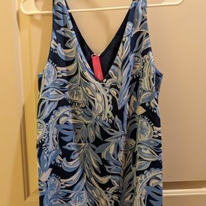 Reversible Lily Pulitzer navy flowy tank medium